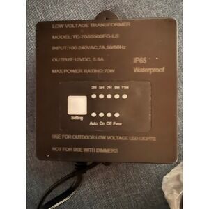 Outdoor Low Voltage LED Light Transformer 70W 12VDC IP65 Waterproof Timer